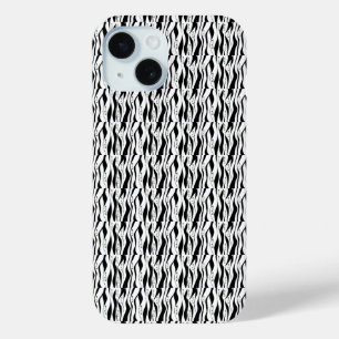  Elegant  Black and White  iPhone 15 Case