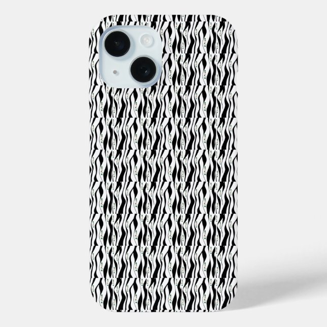  Elegant  Black and White  Case-Mate iPhone Case (Back)