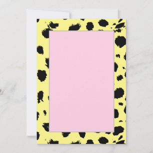 Elegant Black And White Cheetah Pattern Announcement