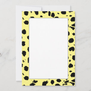 Elegant Black And White Cheetah Pattern Announcement