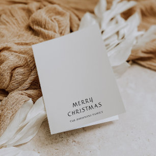 Elegant Black and White Christmas Holiday Card