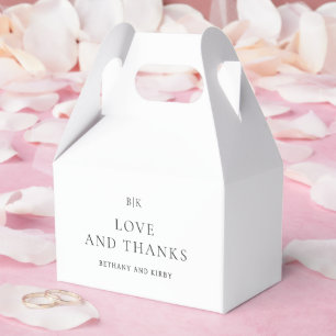 Elegant Black and White Classic Wedding Favour Box