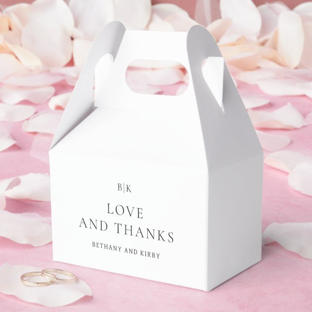 Elegant Black and White Classic Wedding Favour Box (Wedding)
