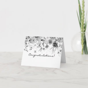 Elegant Black and White Congratulations Card