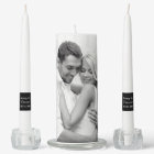 Elegant Black and White Custom Wedding Photo