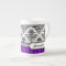 Elegant Black and White Damask Bone China mug