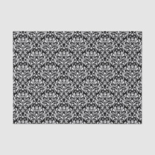 Elegant Black And White Damask Tissue Paper