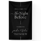 Elegant Black And White Dinner Rehearsal Welcome