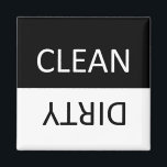 Elegant Black and White Dirty Clean Dishwasher Magnet<br><div class="desc">Elegant Black and White Dirty Clean Dishwasher Magnet</div>