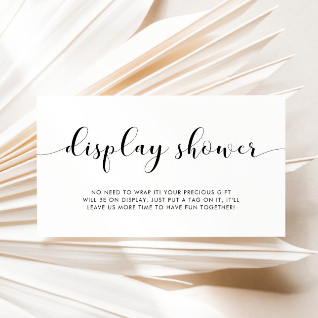 Elegant Black and White Display Shower Card (Creator Uploaded)