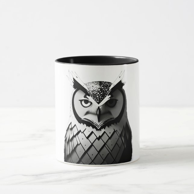 Elegant black and white elite mug (Center)