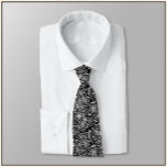 Elegant Black and White Floral Tie<br><div class="desc">Beautiful and elegant black and white floral tie.</div>