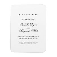 Elegant Black and White Formal Save the Date