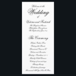 Elegant Black and White Formal Wedding Program<br><div class="desc">Let your guests know what to expect on your special day with this elegant Wedding Program featuring your order of ceremony in a beautiful black calligraphy over a white background. In addition to informing your guests about the order of service and who is in the wedding party, these programs make...</div>