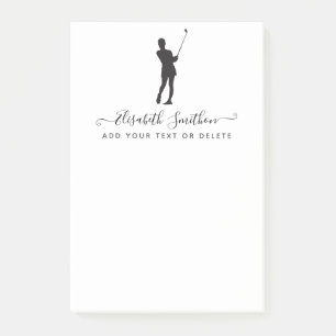  Elegant Black And White Golf Personal Stationery  Post-it Notes