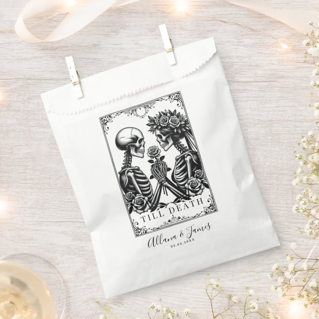 Elegant Black and White Gothic Tarot  Favour Bag (Clipped)