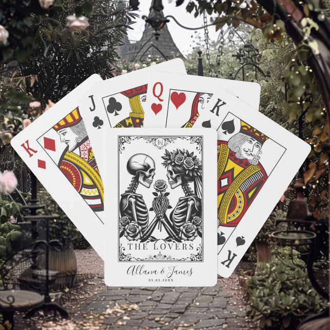 Elegant Black and White Gothic Tarot Wedding  Playing Cards (Creator Uploaded)