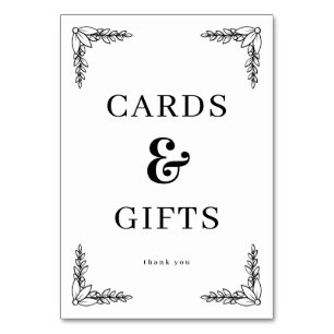 Elegant Black and White Gratitude Cards