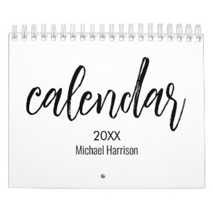 Elegant Black and white minimalist 2025 Calendar