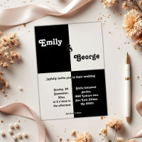 Elegant Black And White Modern Chess Theme Wedding