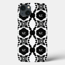 Elegant Black and White monogram pattern