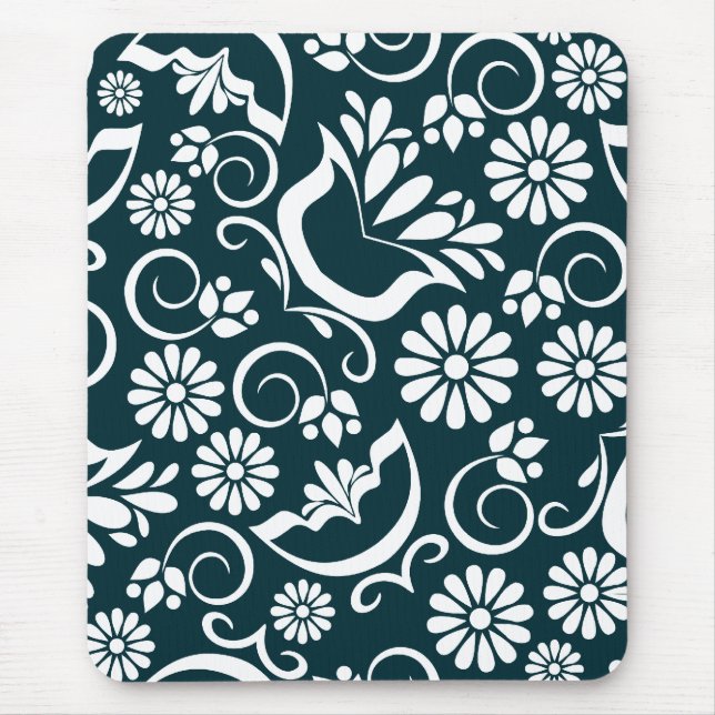 Elegant black and white mousepad (Front)