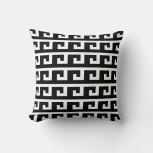 Elegant Black and White Pattern Cushion