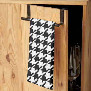 Elegant Black and White Pattern Kitchen Towels