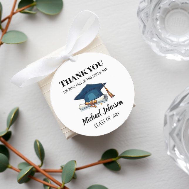 Elegant Black and White Personalized Graduation La (Creator Uploaded)