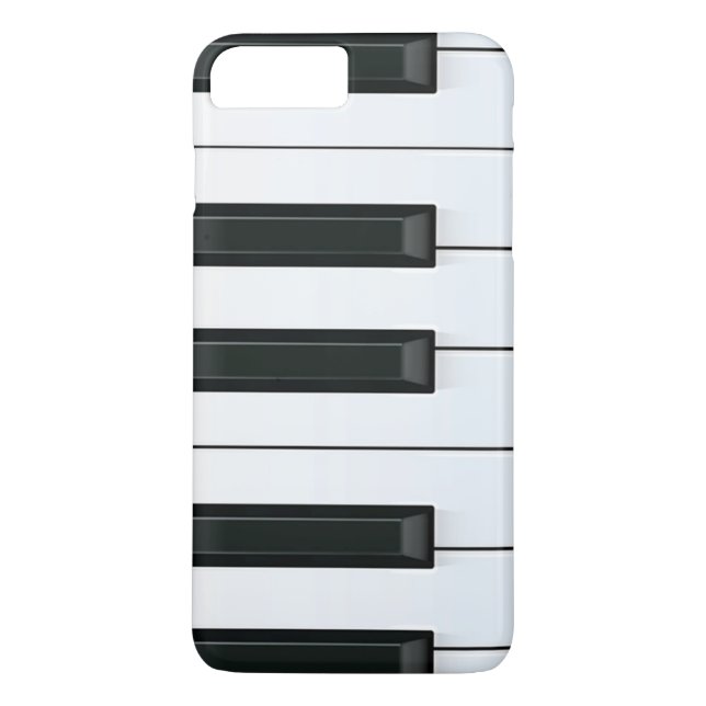 Elegant Black and White Piano Keys Pattern Case-Mate iPhone Case (Back)