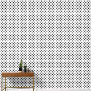 Elegant Black And White Polka Dots Wallpaper