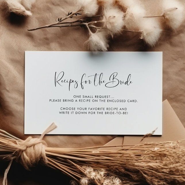 Elegant black and white Recipe request card (Creator Uploaded)