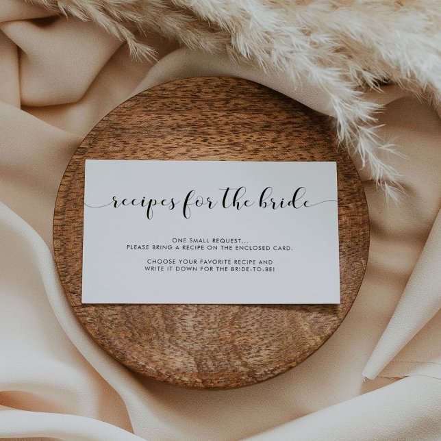 Elegant black and white Recipe request card (Creator Uploaded)