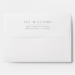 Elegant Black and White Return Address Envelope