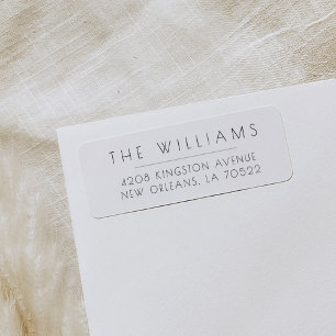 Elegant Black and White Return Address Labels
