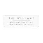 Elegant Black and White Return Address Labels