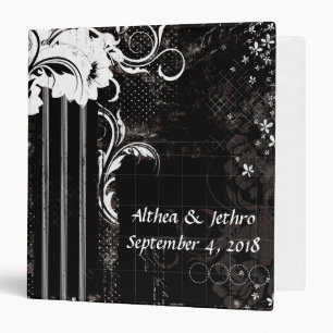 Elegant Black and White Scrapbook Album Binder