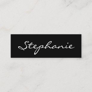 Elegant Black and White Script Font Profile Card