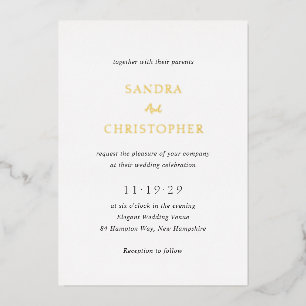 Elegant Black and White Simple Modern Wedding