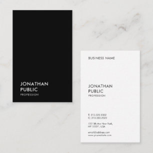 Elegant Black And White Simple Template Modern Business Card
