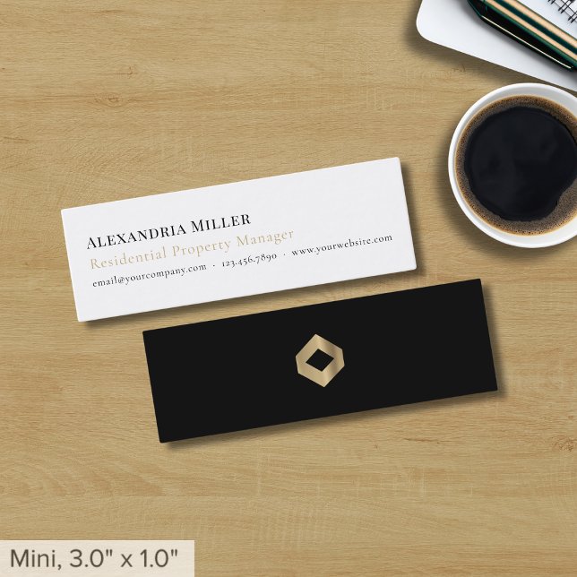 Elegant Black and White Slim Business Cards (Creator Uploaded)
