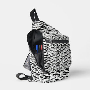 Elegant Black and White Sling Bag