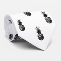 Elegant black and white Summer Pineapple Pattern  