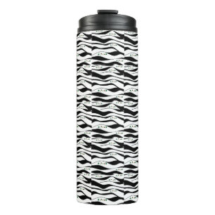  Elegant  Black and White  Thermal Tumbler