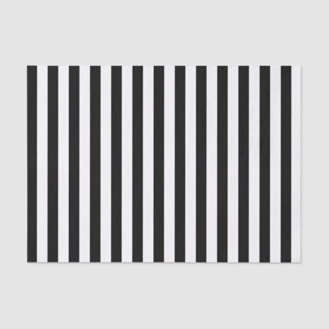 Elegant Black and White Tissue Paper (Front)