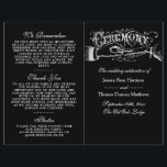Elegant Black And White Wedding Ceremony Programs<br><div class="desc">Elegant Black And White Wedding Ceremony Programs.</div>