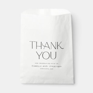 Elegant Black and White Wedding Favour Bag