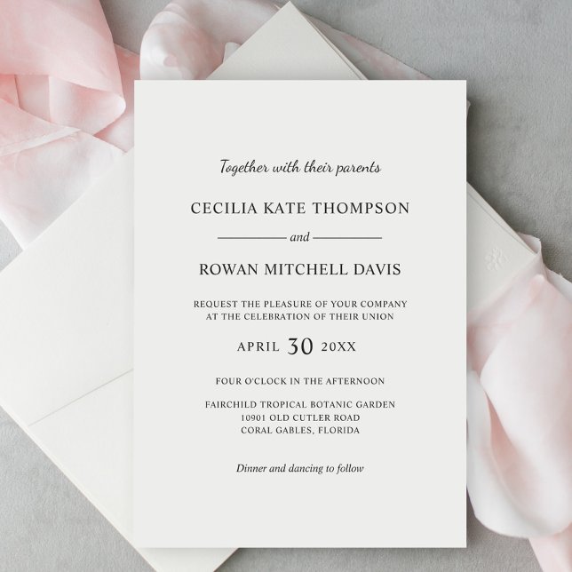 Elegant Black and White Wedding Invitation (Creator Uploaded)