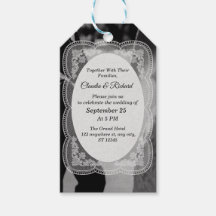 Elegant Black and White Wedding Invitation