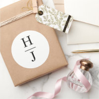 Elegant Black and White Wedding Monogram